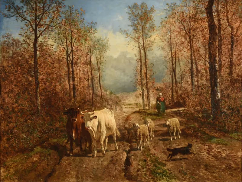 Возвращение стада by Констант Труайон, 1856 — digital art print download