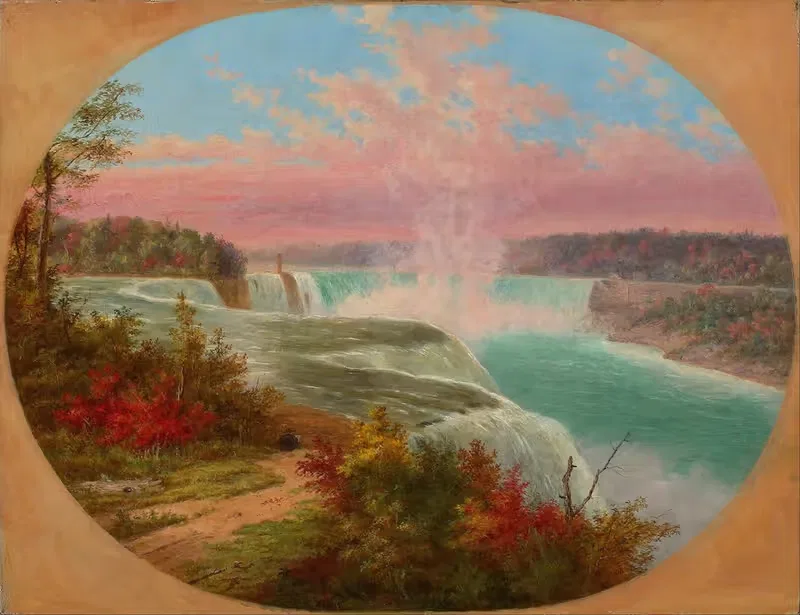 Художник у Ниагарского водопада by Корнелиус Дэвид Кригхофф, 1858 — digital art print download