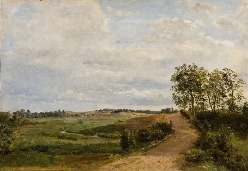 Дорога через холмы. Эскиз by Данкварт Дрейер, 1842 — digital art print download