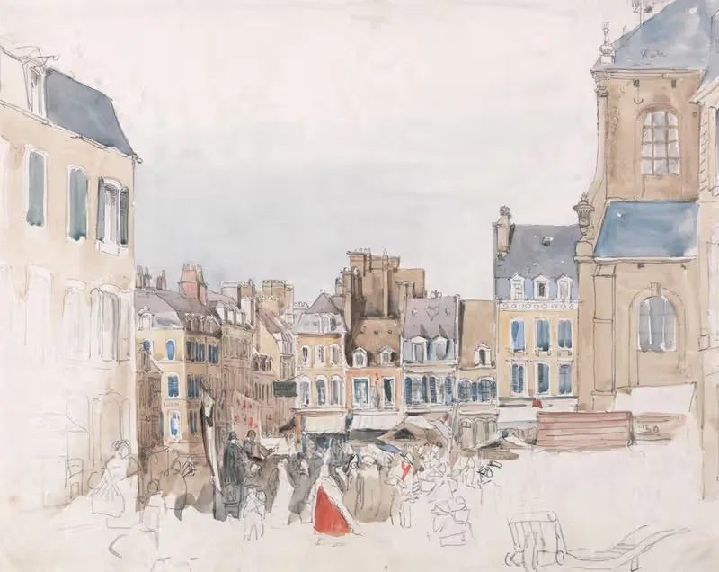 A French Market Place — David Cox
