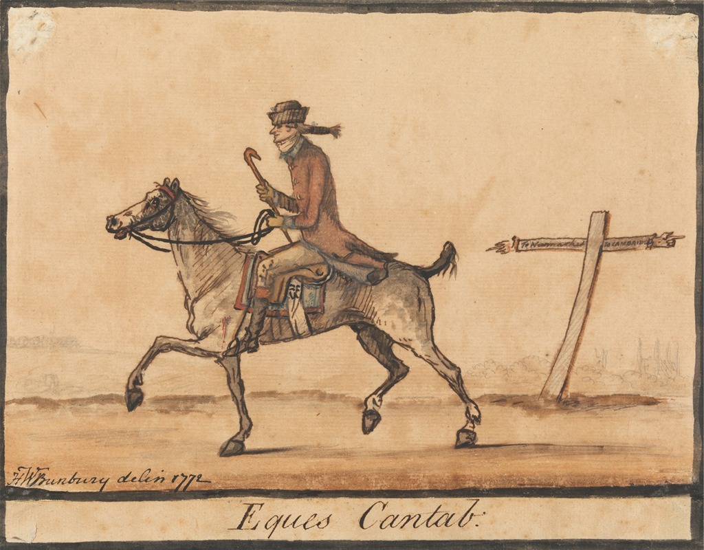 The Sporting Undergraduate by Генри Уильям Бунбери, 1772 — digital art print download