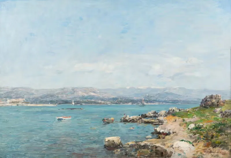 Antibes, la baie by Eugène Boudin, 1893 — digital art print download