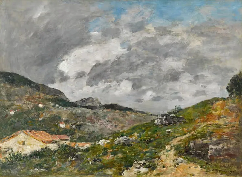 Montagnes, Environs de Nice by Eugène Boudin, 1892 — digital art print download
