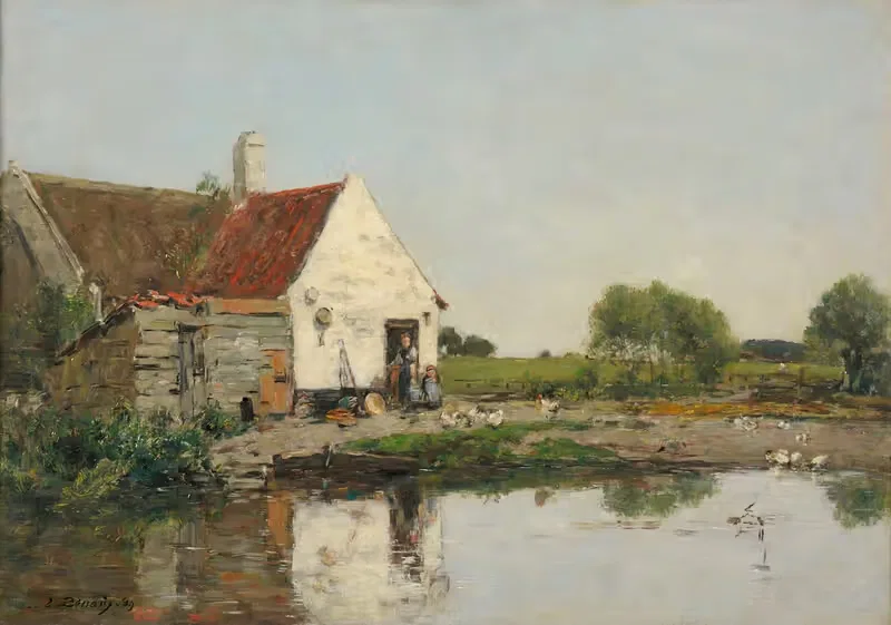 Un coin de ferme aux environs de Dunkerque — Eugène Boudin
