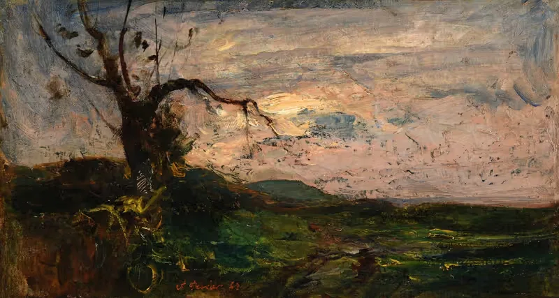 Vieil arbre dans la plaine — François-Auguste Ravier