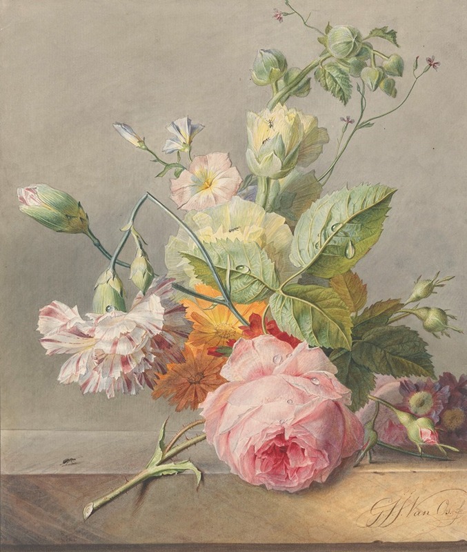 Floral Still Life by Георгиус Якобус Иоганнес ван Ос — digital art print download