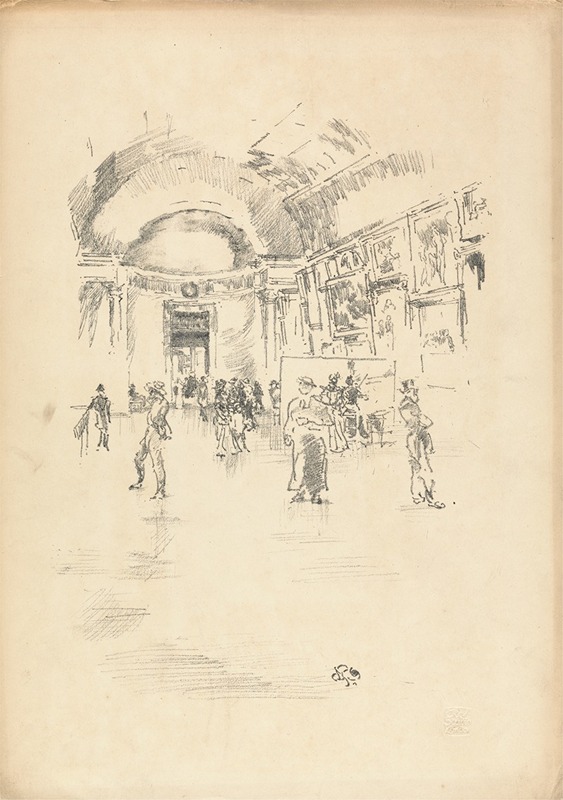 The Long Gallery, Louvre by Джеймс Абботт МаКнилл Уистлер, 1894 — digital art print download