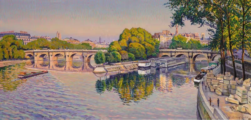 Пон-Нёф, лето, 20 часов by Гюстав Карьо, 1939 — digital art print download