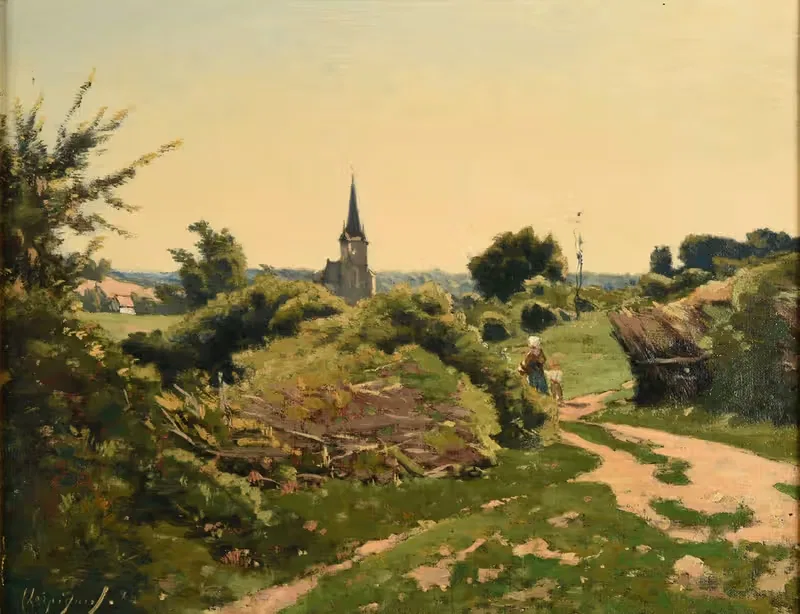 Солнечное время в Сен-Приве by Анри-Жозеф Арпиньи, 1886 — digital art print download