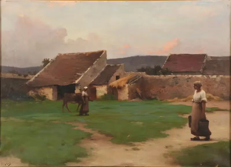 Двор фермы by Генри Лероль, 1881 — digital art print download
