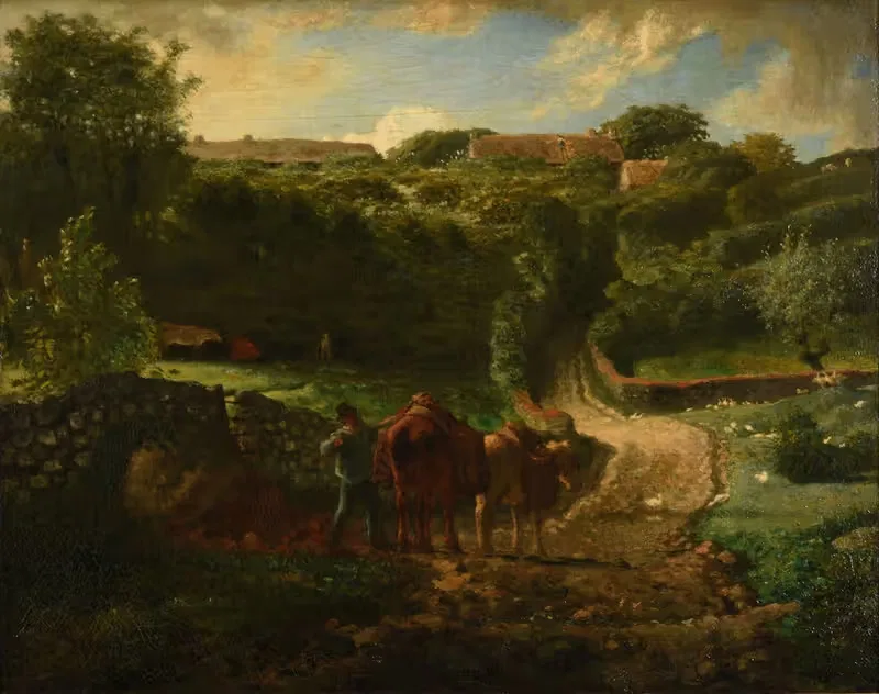 Hameau Cousin à Gréville — Jean-François Millet