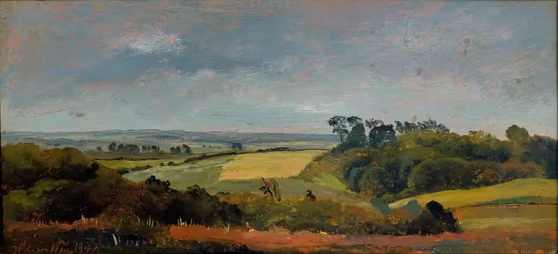 Near Høbjerg. Frederiksværk. Study by Johan Thomas Lundbye, 1840 — digital art print download