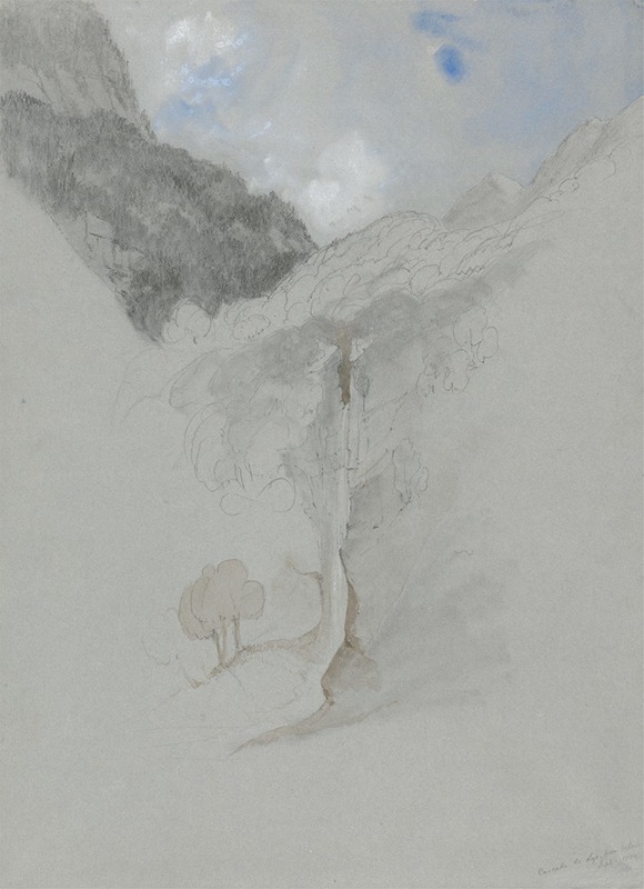 Casade de Lys From Below by Джеймс Даффилд Хардинг, 1834 — digital art print download