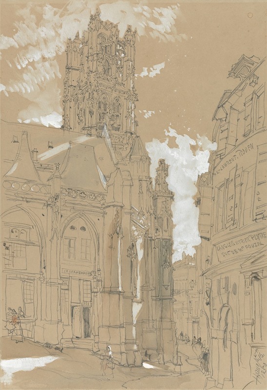 St. Laurent, Rouen by Джеймс Холланд, 1850 — digital art print download