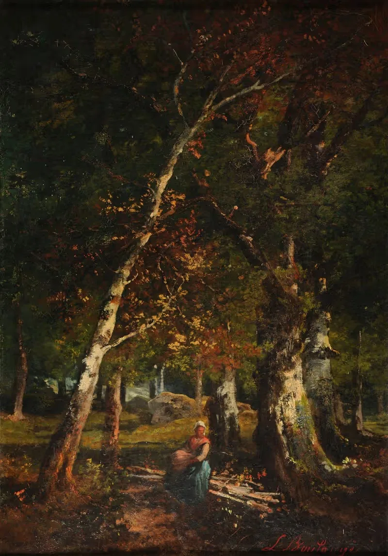 Sous-bois à Fontainebleau — Louis Boulange