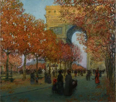 Триумфальная арка на площади Этуаль by Луи Павиот, 1900 — digital art print download