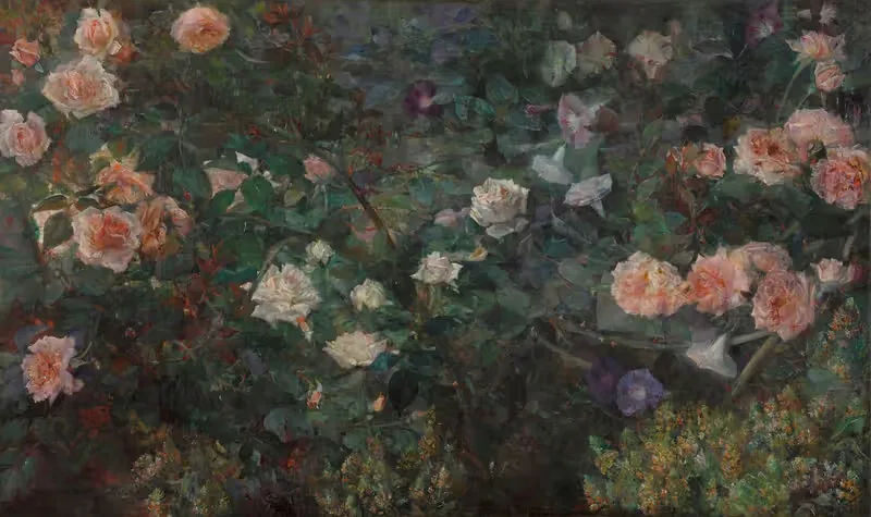 Розовый сад by Мария Оуки Дьюинг, 1901 — digital art print download