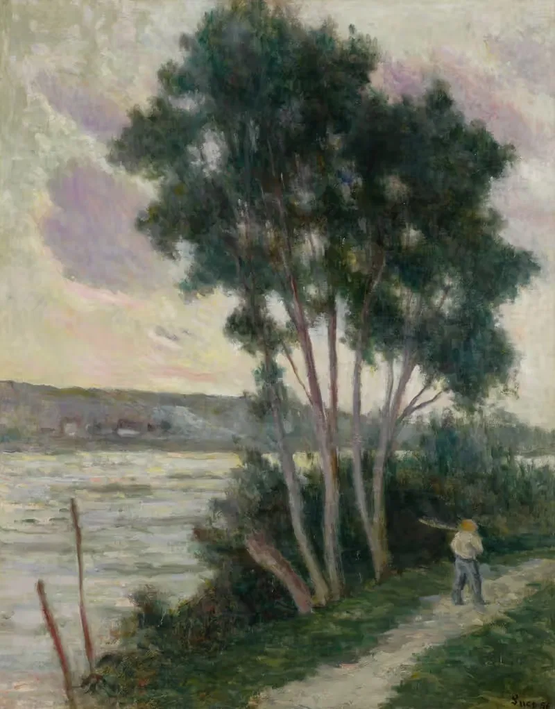Sandrecourt, le chemin au bord de la rivière — Maximilien Luce