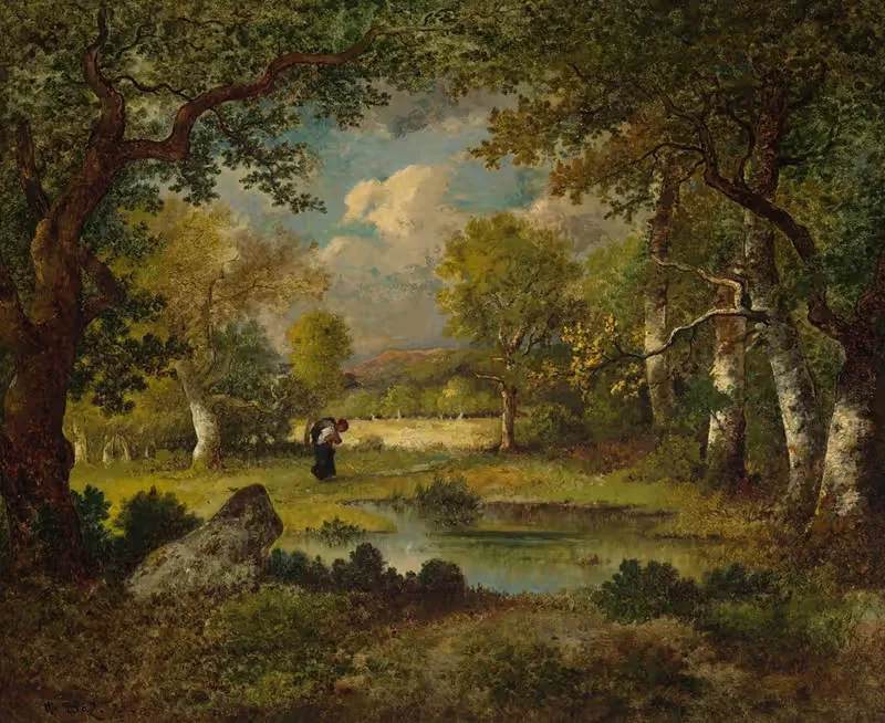 Fagotière, mare et bord de clairière — Narcisse-Virgile Diaz de La Peña