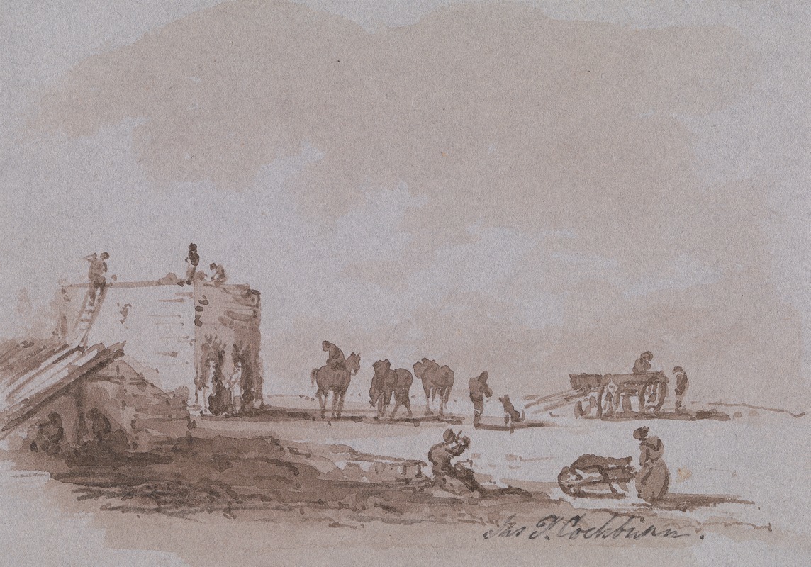 Constructing a Fort by James Pattison Cockburn — digital art print download