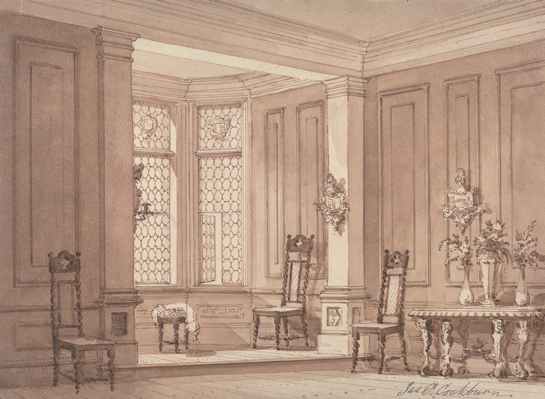 Hall in a Gothic Mansion by Джеймс Паттисон Кокберн — digital art print download