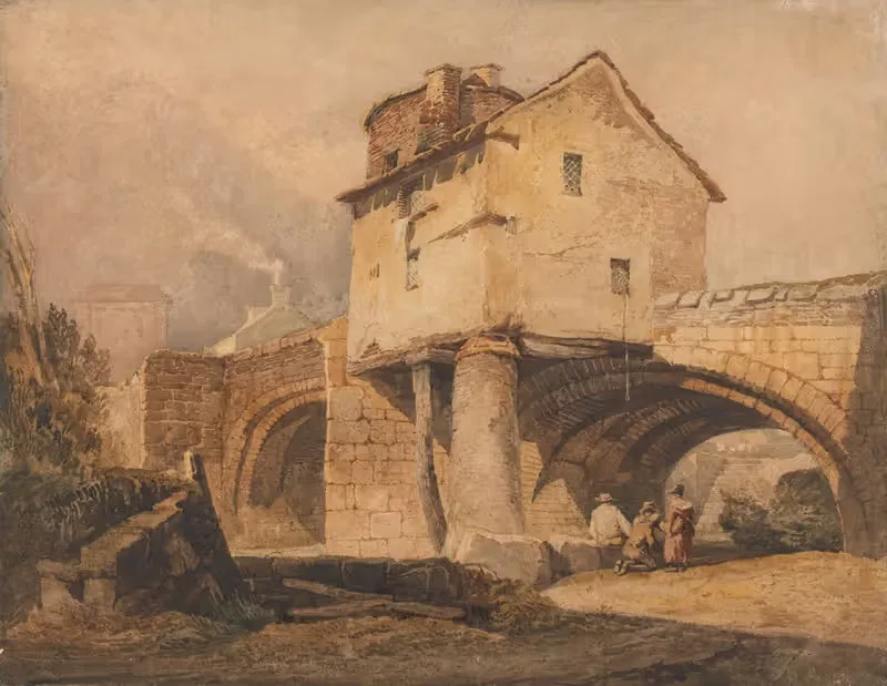 The Monnow Bridge, Monmouthshire — Samuel Prout