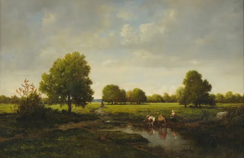 L'Abreuvoir by Théodore Rousseau — digital art print download