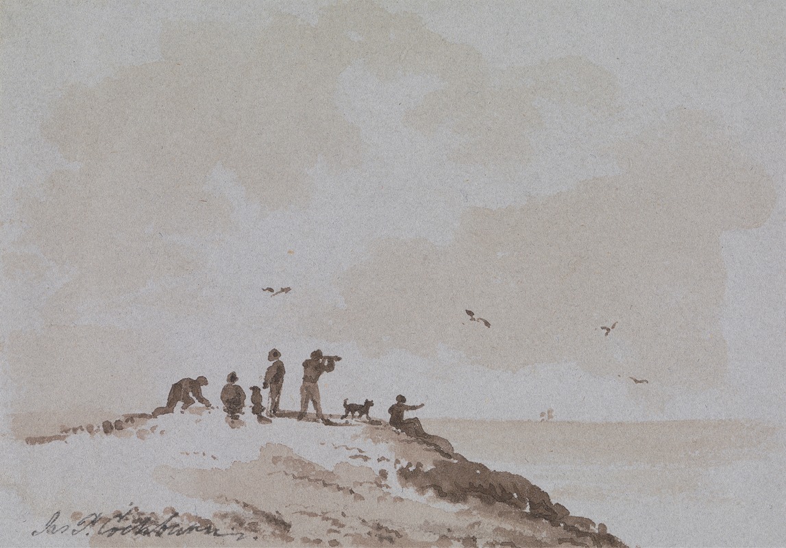 Observers on a Hill Overlooking the Sea — James Pattison Cockburn