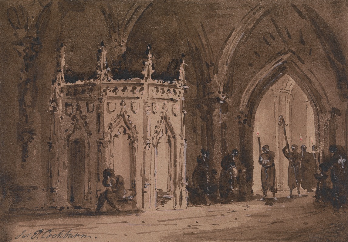 Procession in a Church by Джеймс Паттисон Кокберн — digital art print download