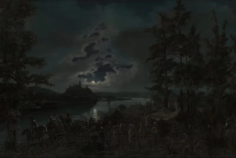 Crusaders attacking the Castle of Punia — Vincentas Dmachauskas
