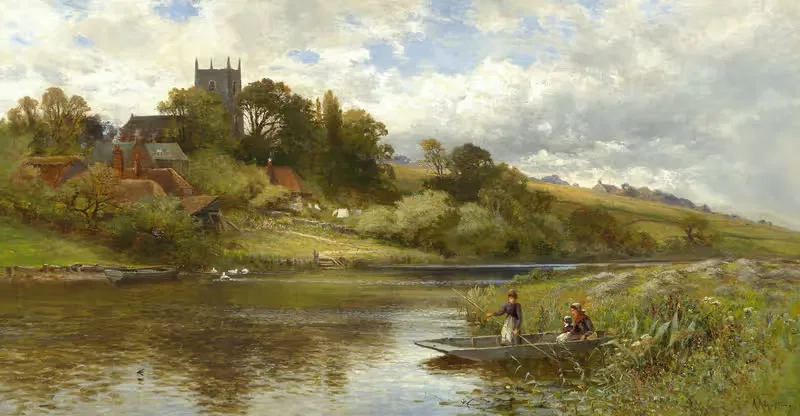 Беллоу на Буре, Норфолк by Альфред Август Гленденинг, 1891 — digital art print download
