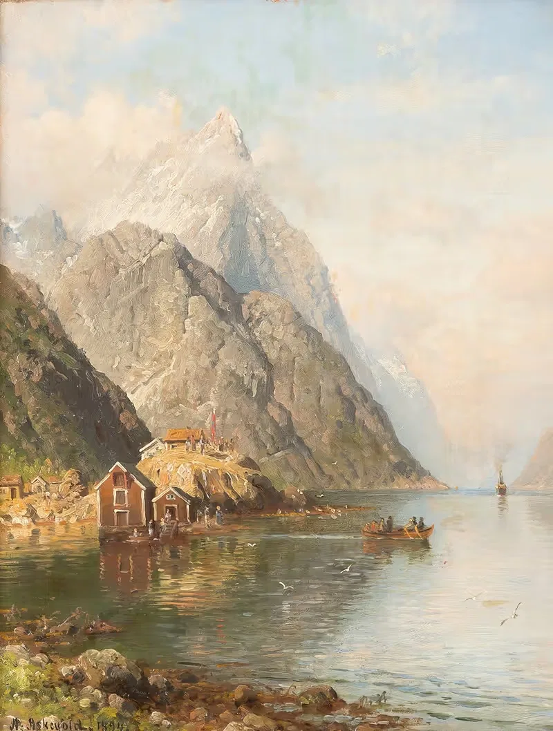 Гейрангерфьорд by Андерс Аскевольд, 1894 — digital art print download