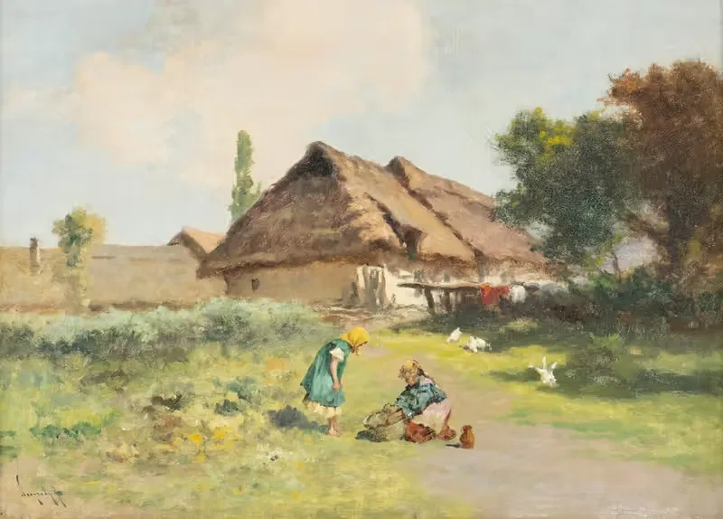 A summer day in the countryside — Antal Neogrády