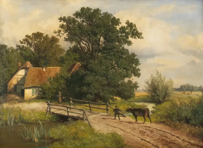 Return from the cattle market by Carl Seibels — digital art print download