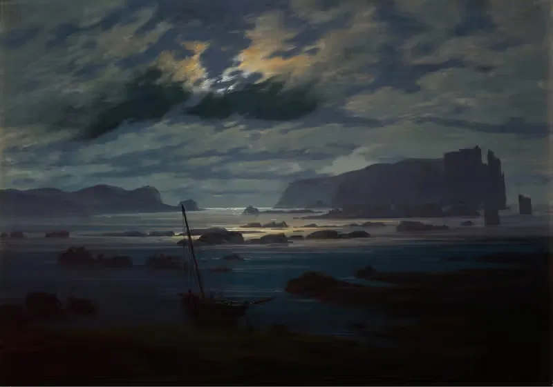 Northern Sea in the Moonlight — Caspar David Friedrich