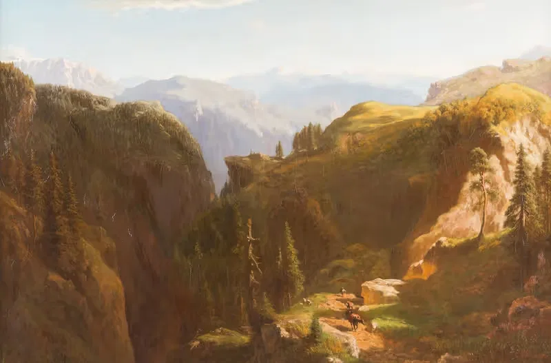 Munich In the mountains by Eduard Gleim, 1862 — digital art print download