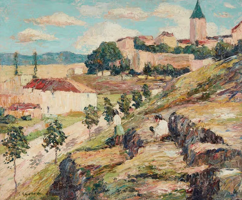 Яркий день, Испания (Сеговия) by Эрнест Лоусон, 1916 — digital art print download