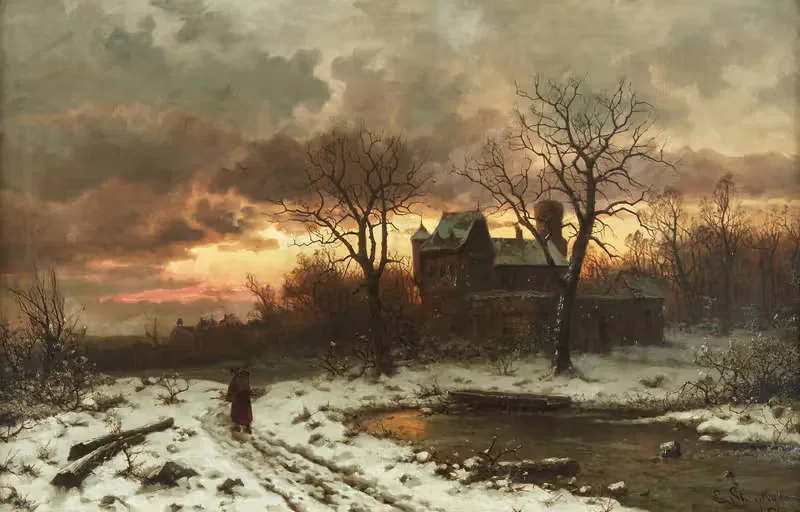 Winter Twilight in the Rhine Valley — Ernesto Strigelly