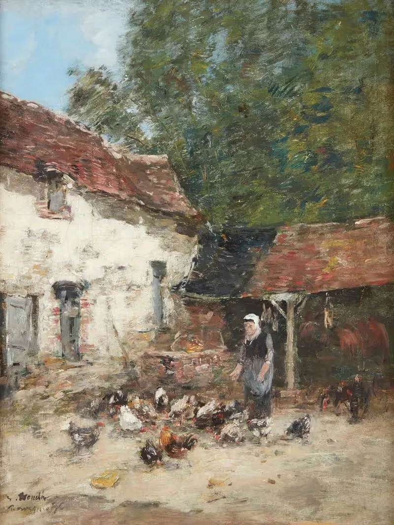 Провенсальская курица by Южен Буден, 1876 — digital art print download