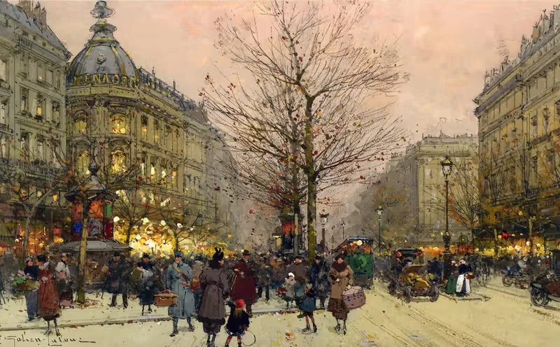 Большие бульвары, Париж by Эжен Галиен-Лалу — digital art print download
