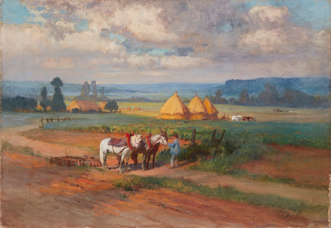 En Normandie by Frederick Arthur Bridgman, 1917 — digital art print download