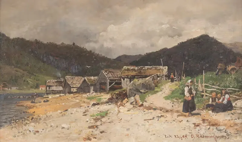 Norwegian fishing village — Georg Anton Rasmussen