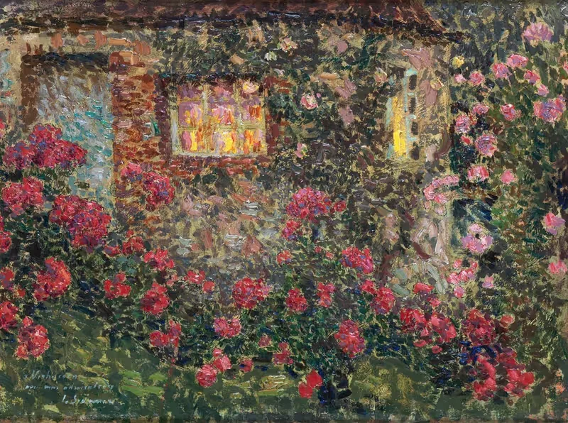 Загородный дом среди роз by Анри Ле Сиданер, 1913 — digital art print download