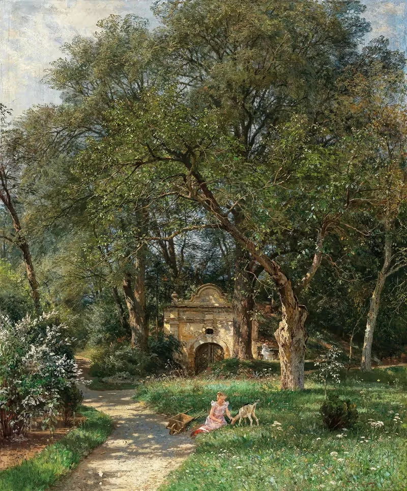 В замковом парке by Уго Дарнаут, 1893 — digital art print download
