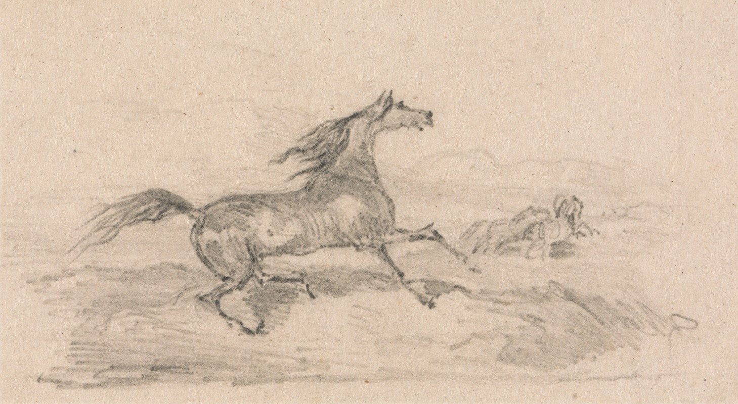 Study of a Startled Horse by Джон Фредерик Тейлер — digital art print download
