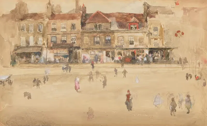 Red and Brown-Hoxton by James Abbott McNeill Whistler, 1885-1886 — digital art print download