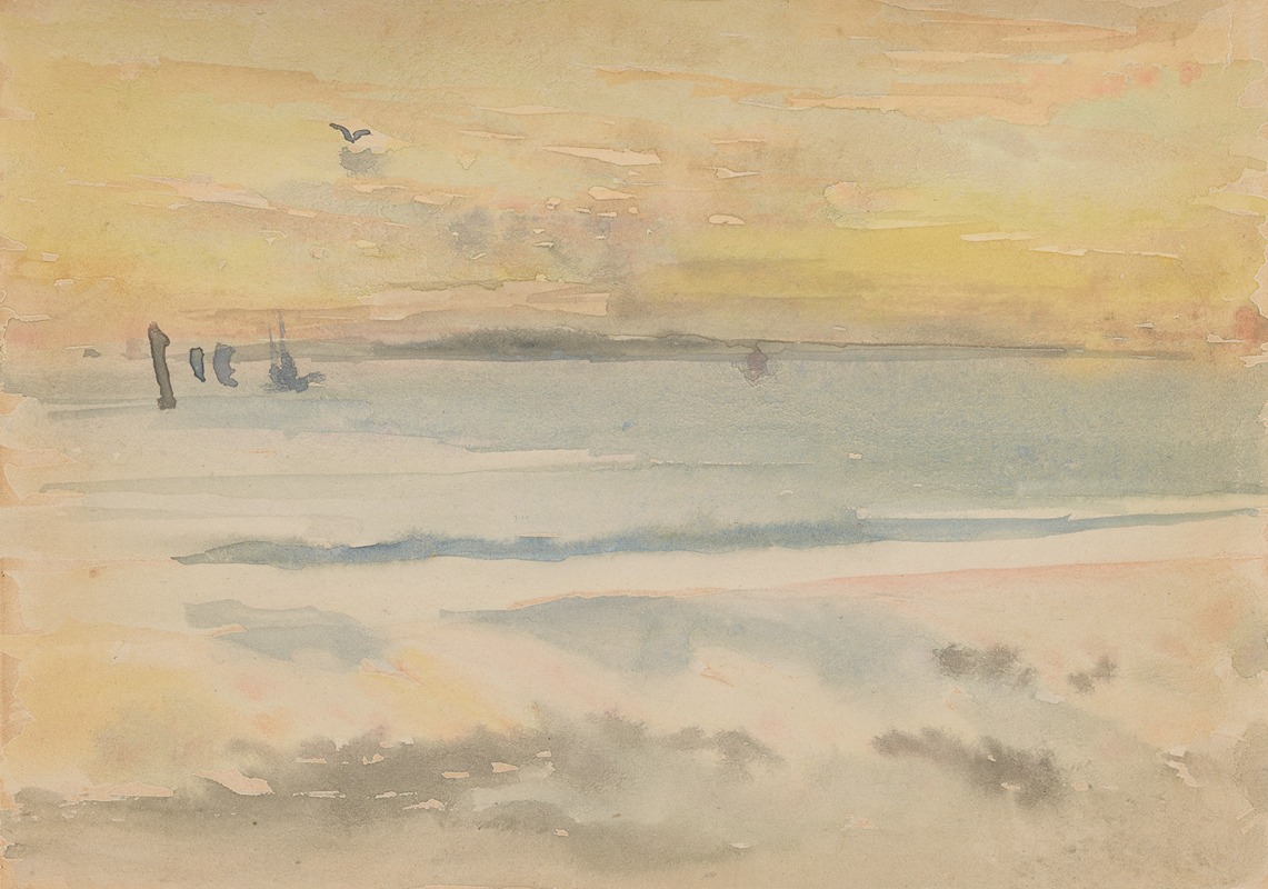 Сент-Ивс; закат by Джеймс Абботт МаКнилл Уистлер, 1883-1884 — digital art print download