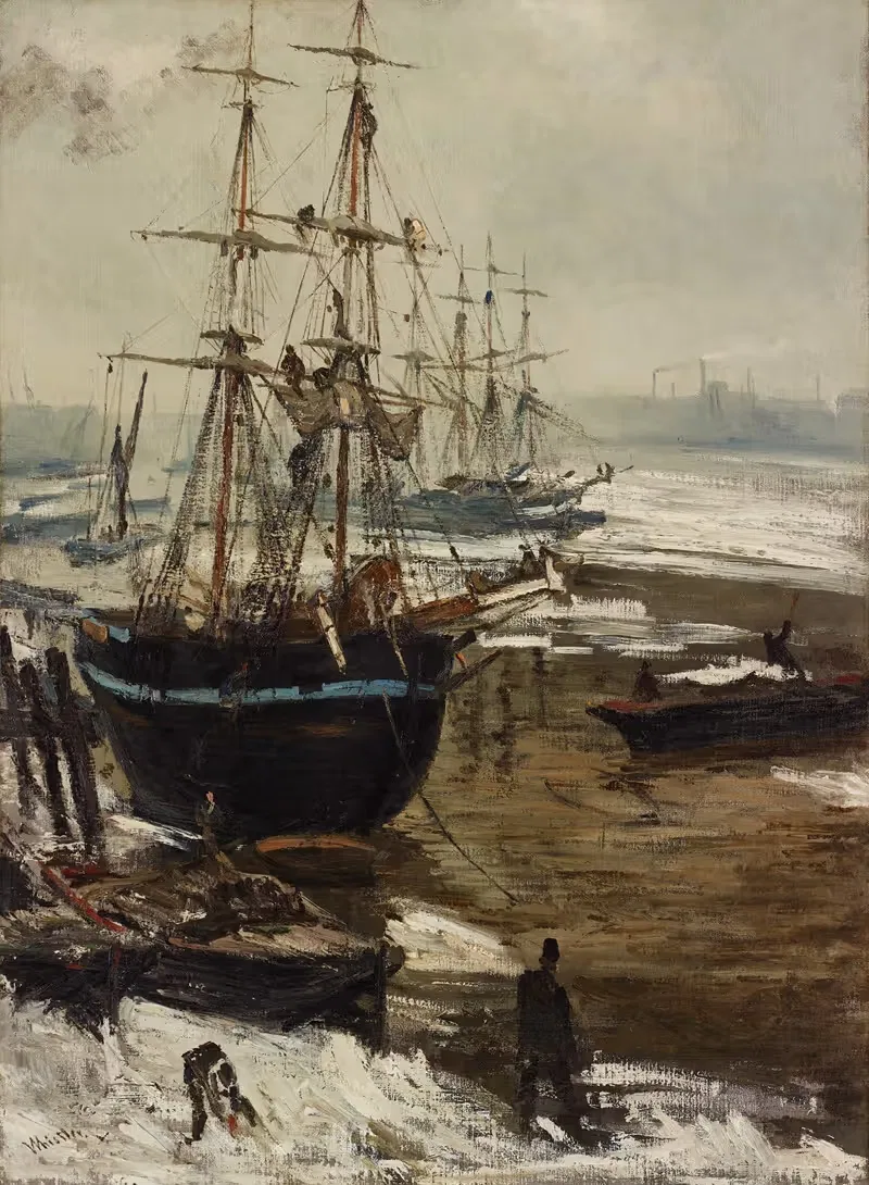 Темза в льду by Джеймс Абботт МаКнилл Уистлер, 1860 — digital art print download
