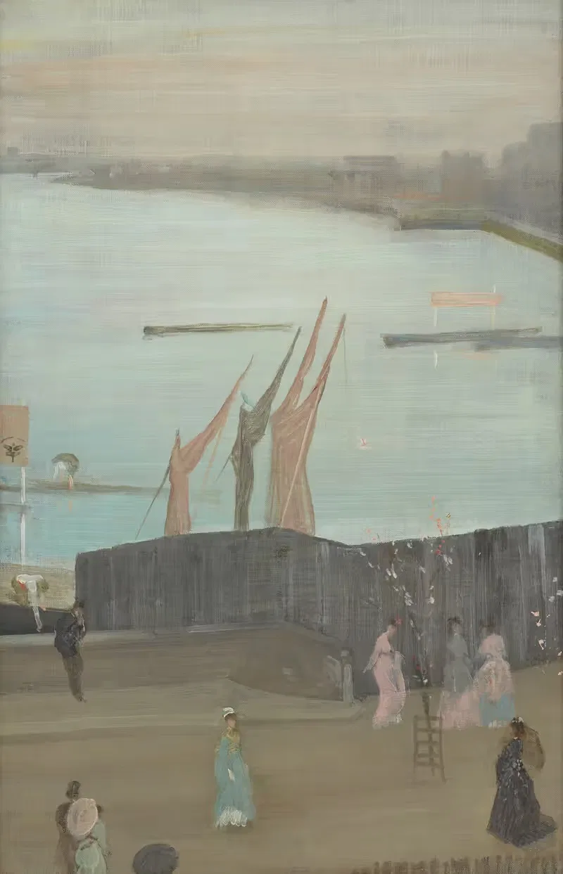 Вариации в розовом и сером; Челси by Джеймс Абботт МаКнилл Уистлер, 1871-1872 — digital art print download
