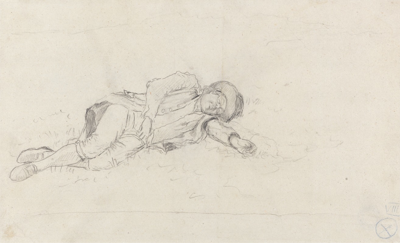 Man Sleeping Outdoors by Джон Гловер — digital art print download